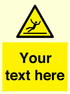 Custom Figure Slipping Sign